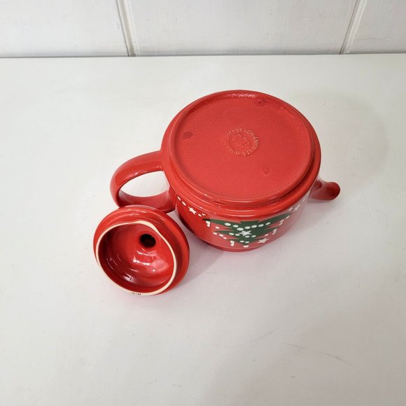 Waechtersbach Red Christmas Teapot - Picture 3 of 8